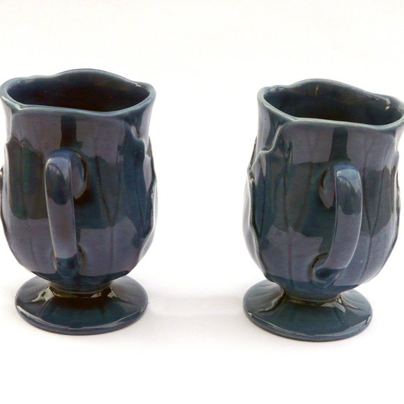 🔴 = 3 for $50! Metlox Lotus blue ceramic mugs, California - Picture 2 of 8